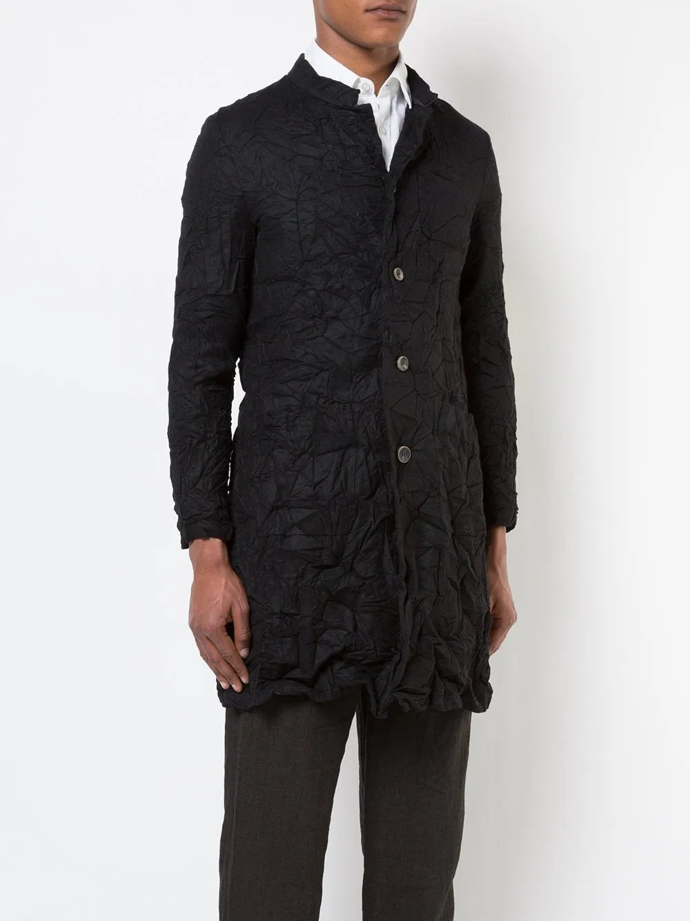 Milled Silk Cashmere Pocket Coat