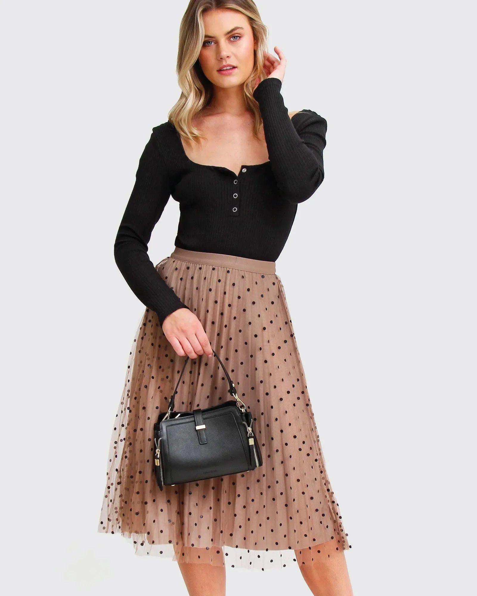 Mixed Feeling Reversible Skirt - Khaki