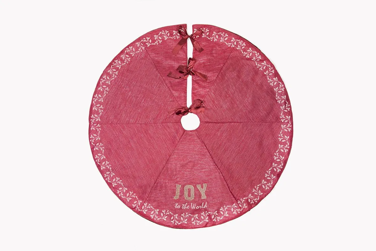 ML17133 Joy to the world Tree Skirt, 56"Rnd