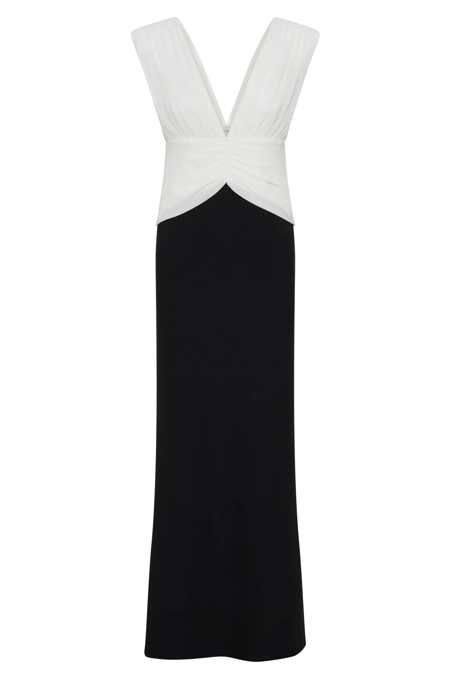 Monique Contrast Maxi Dress - Black