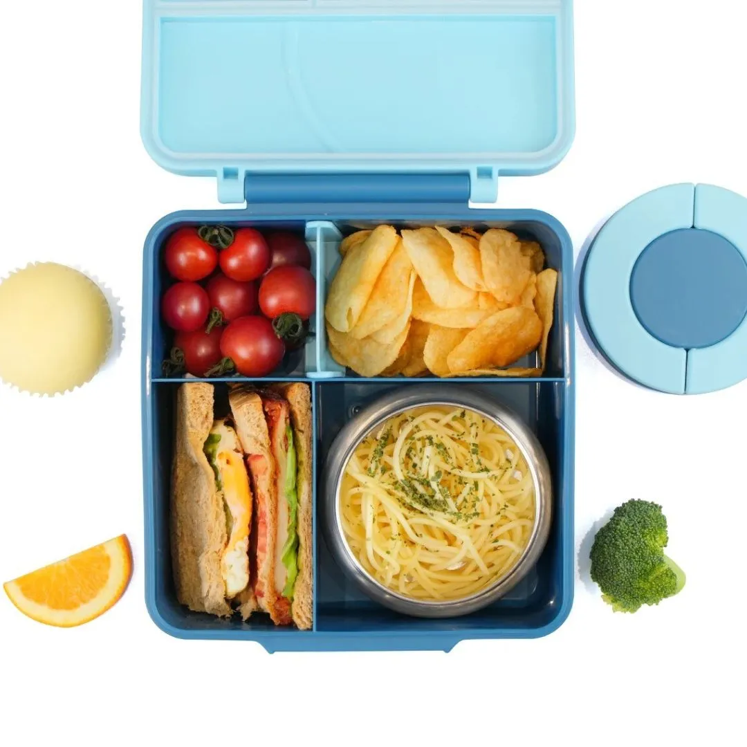 Mum Made Yum Maxi Bento Lunch Box   Food Jar - Blue