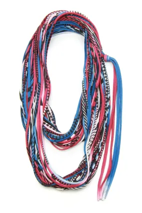 Necklush Infinity Scarf / Blue & Burgundy / Unisex