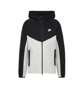 Nike Sportswear Tech Fleece Windrunner Felpa con cappuccio e zip a tutta lunghezza - Grey Heather/Nero