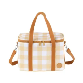 OiOi Maxi Insulated Lunch Bag - Beige Gingham