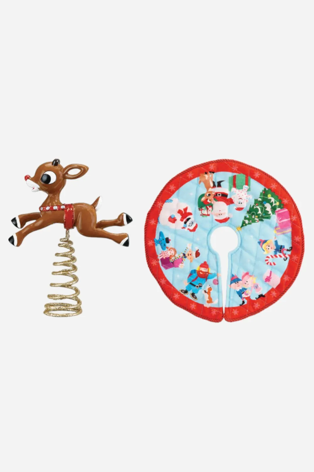 Old World Christmas Mini Rudolph Tree Topper & Skirt