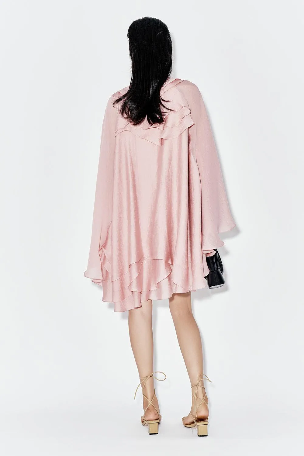 Owl Tent Ruffle Layer Chiffon High-low Top