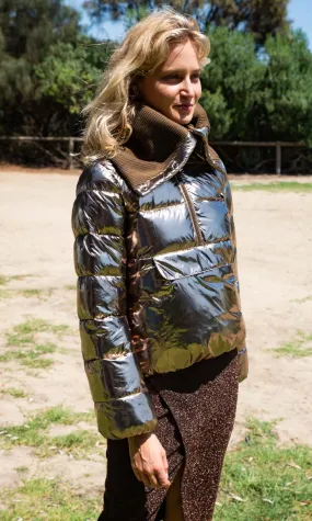 Patricia Pepe Bronze Metallic Jacket