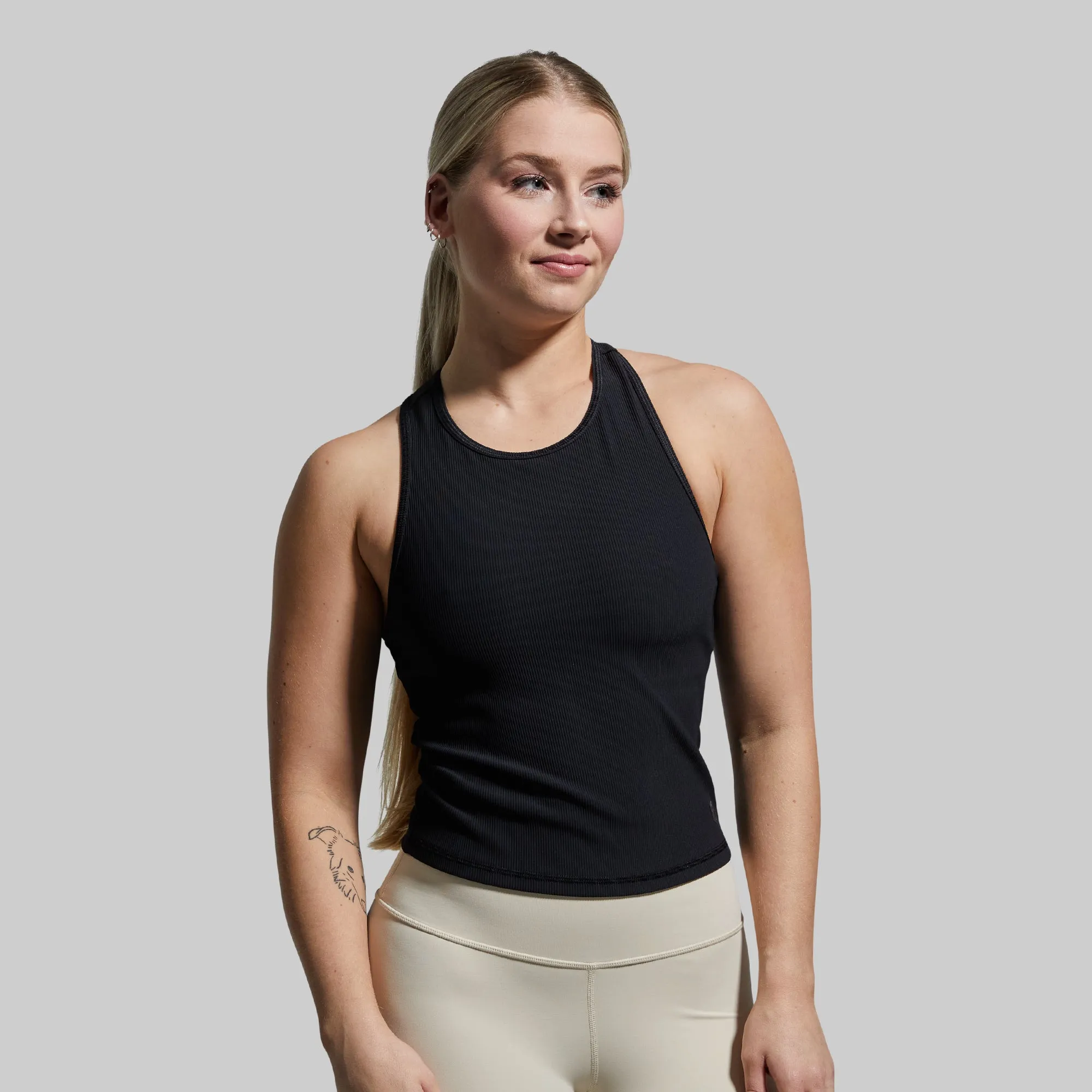 Perfect Ribbed Tank (Black)