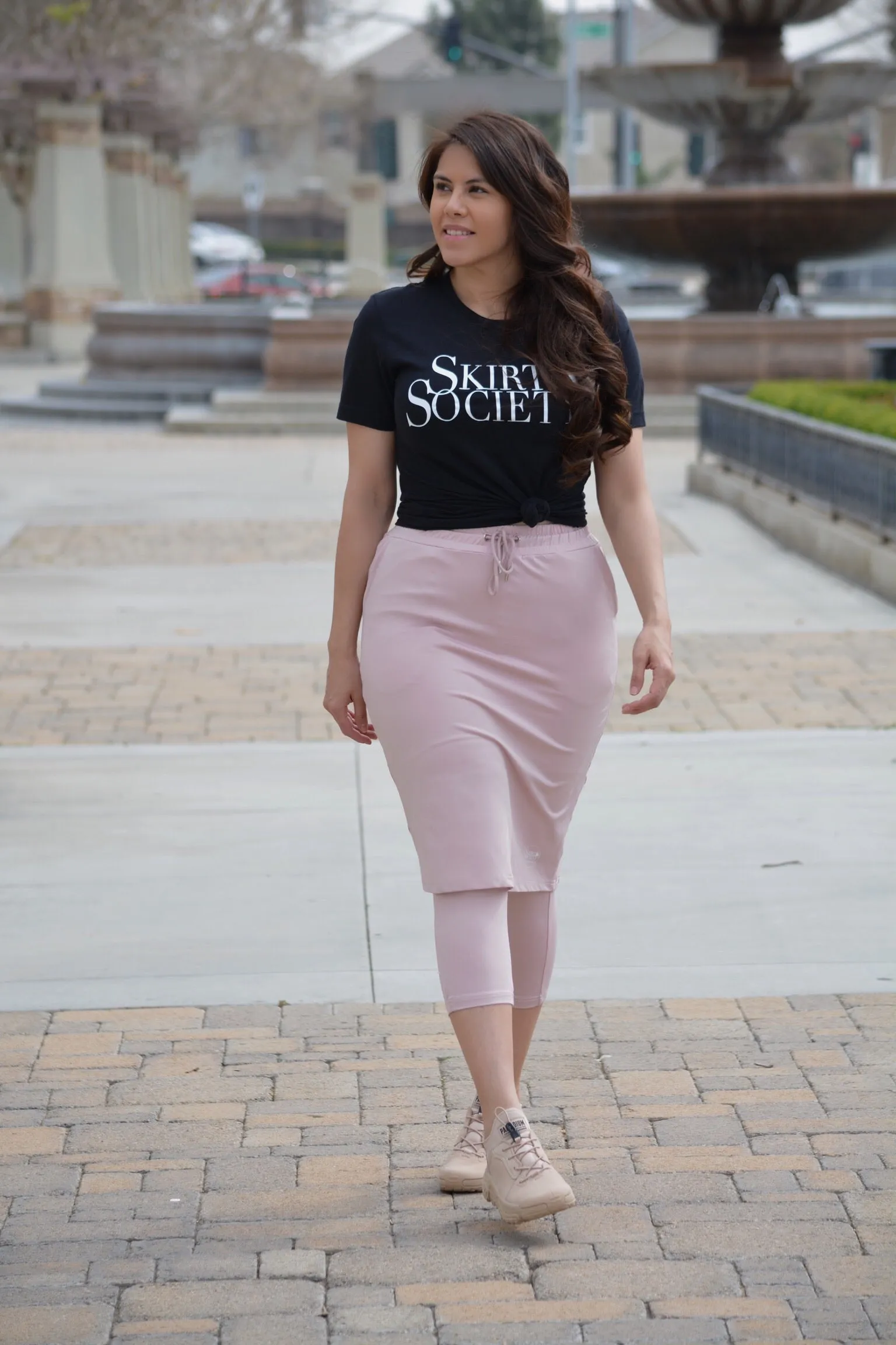 Pisa Pink Athletic Skirt (capri leggings)