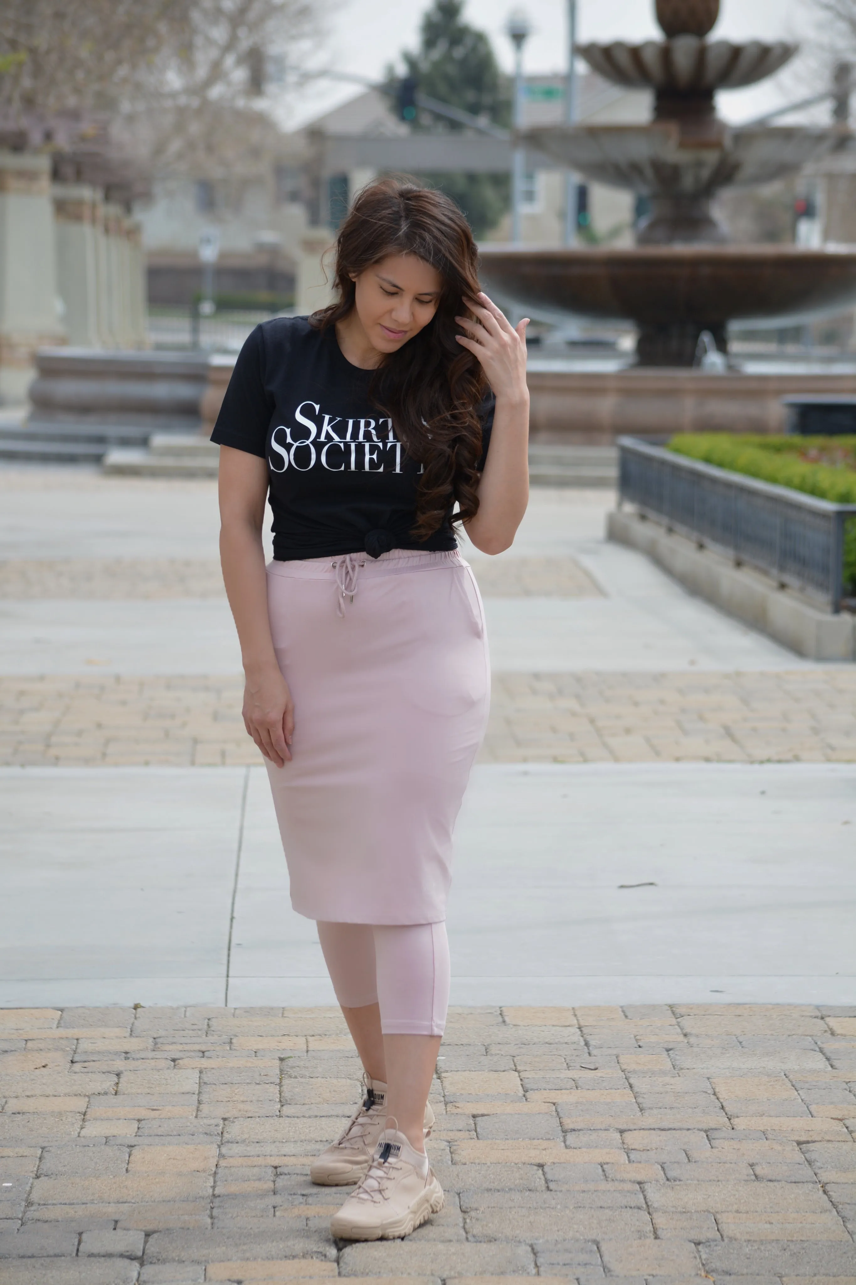 Pisa Pink Athletic Skirt (capri leggings)