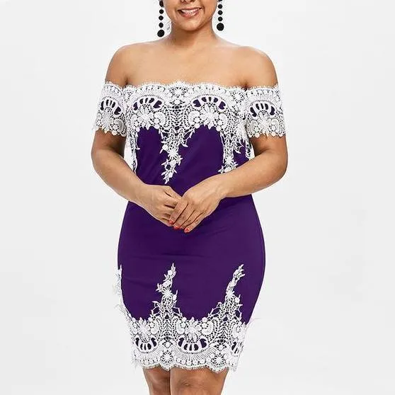 Plus Size Elegant Vestidos Mini Dress