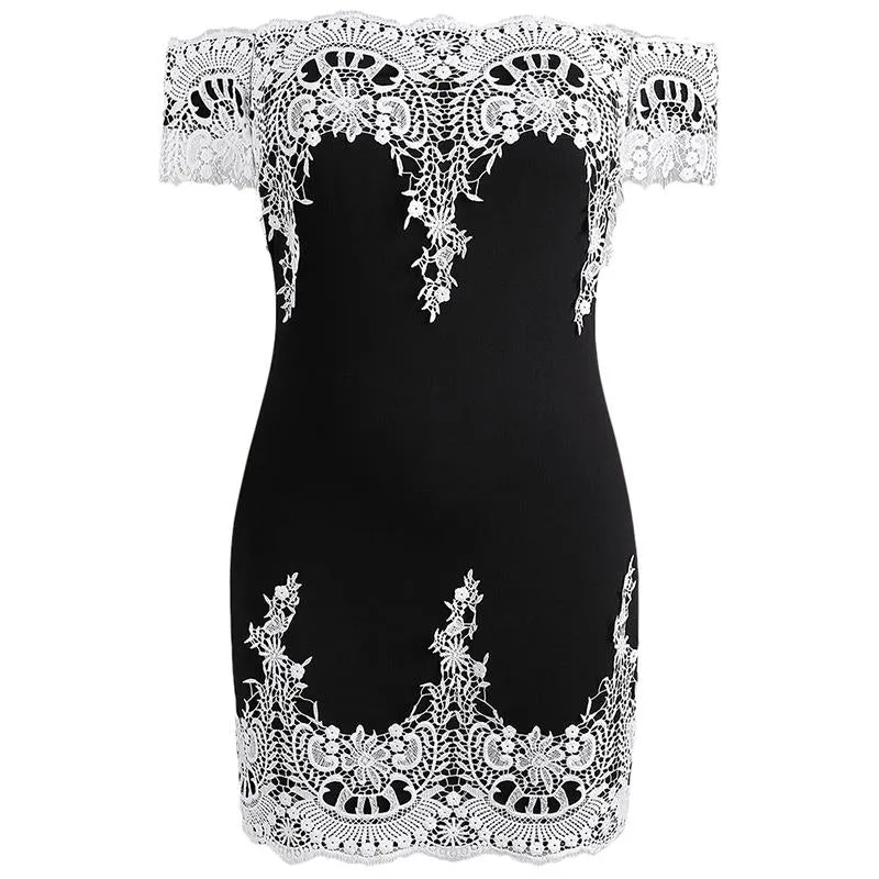 Plus Size Elegant Vestidos Mini Dress