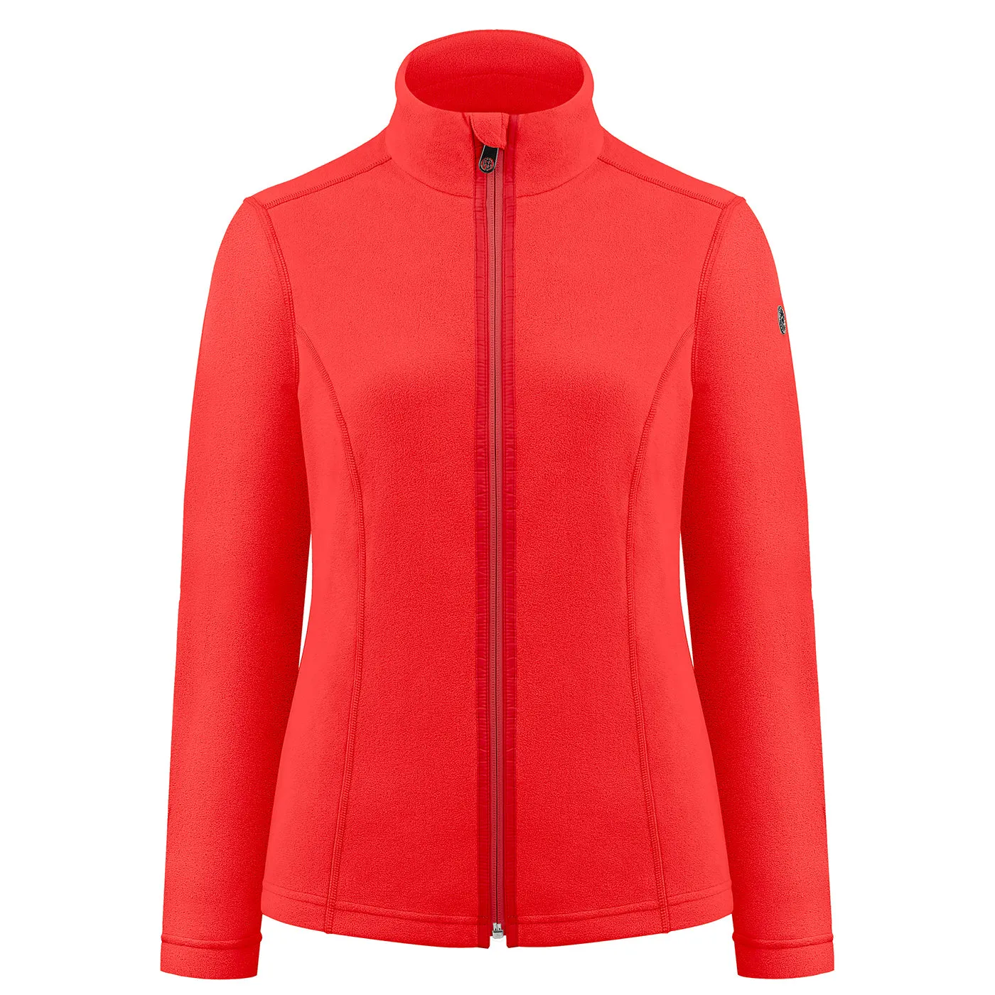 Poivre Blanc Micro Fleece Jacket in Scarlet Red