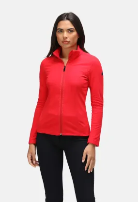 Poivre Blanc Micro Fleece Jacket in Scarlet Red