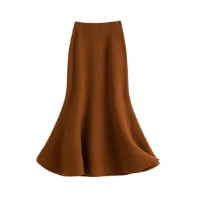 Pre Order:  Solid Nudes Mid-Calf Skirt