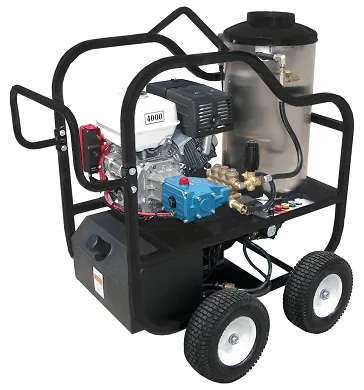 Pressure Washer 4 Wheel Portable 12V Direct Drive 4000psi - Honda GX390 - Cat Pump