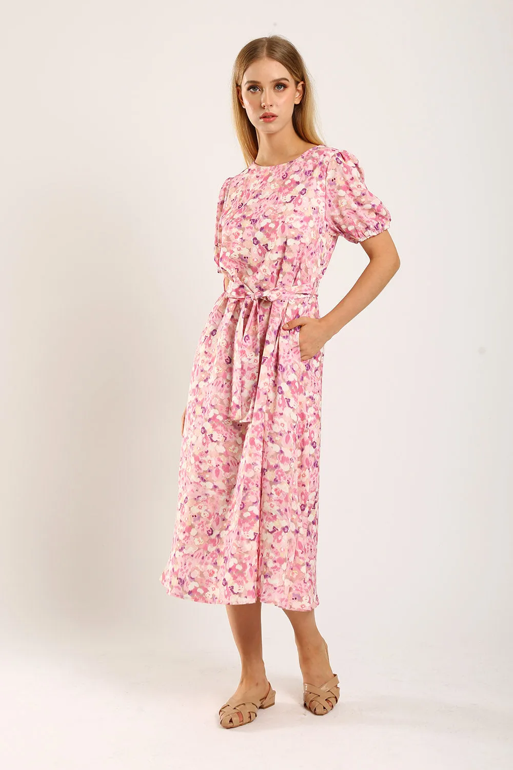 Quintessa Maxi Dress in Pink Floral