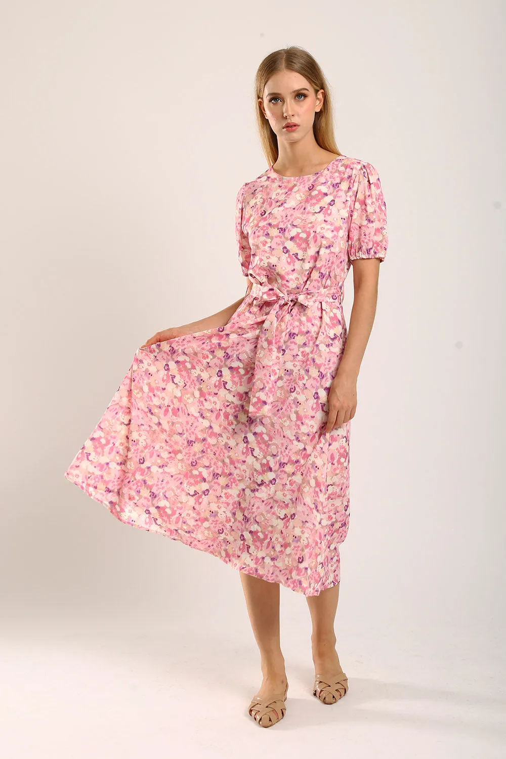 Quintessa Maxi Dress in Pink Floral