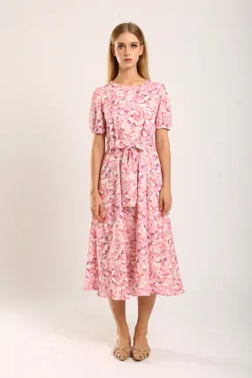 Quintessa Maxi Dress in Pink Floral