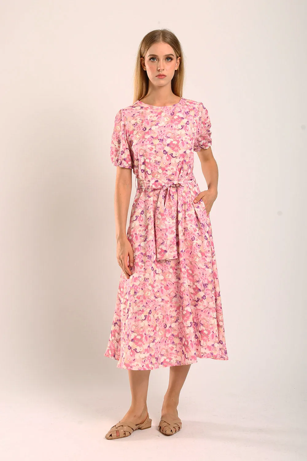 Quintessa Maxi Dress in Pink Floral