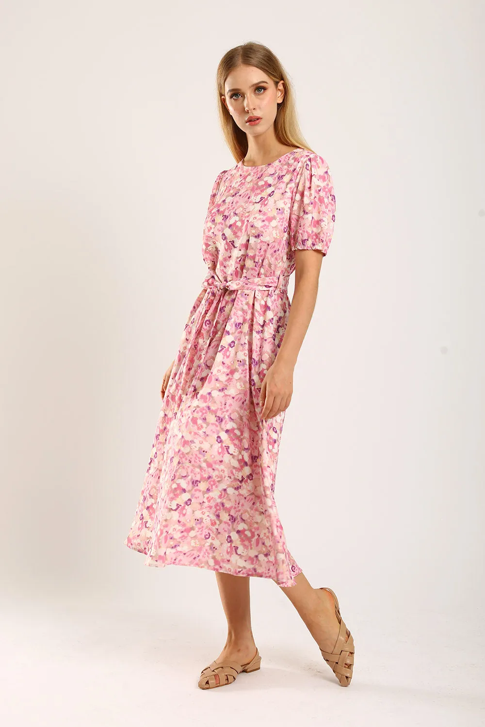 Quintessa Maxi Dress in Pink Floral