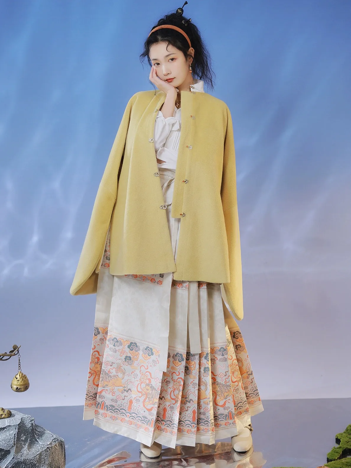 "狮子球" Ming-style Horse-face Hanfu Skirt