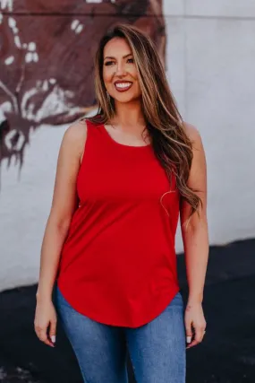 Red Sleeveless Tank Top