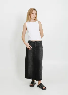 REIGN DENIM SKIRT / BLACK