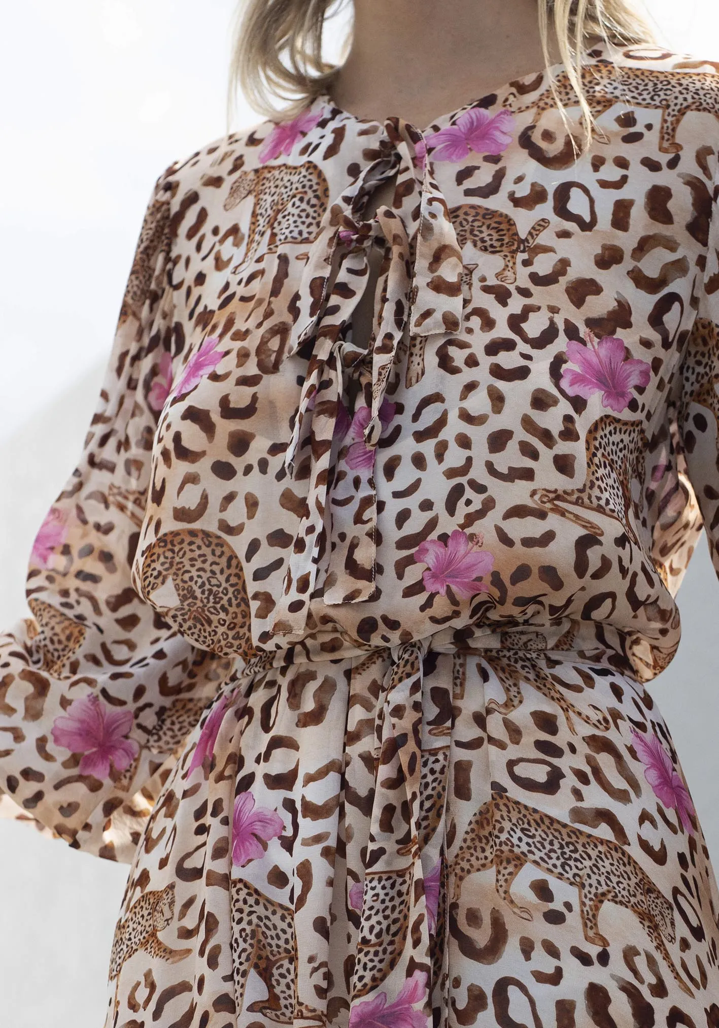 Resort Leopard Maxi Kaftan Dress