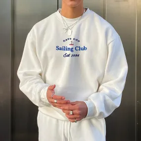 Retro Casual  Sailing Club Sweatshirt