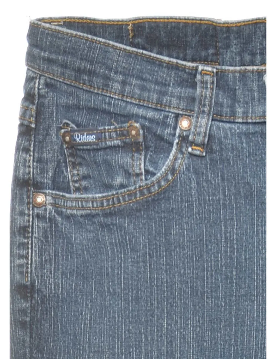 Riders Dark Wash Straight-Fit Jeans - W28 L35