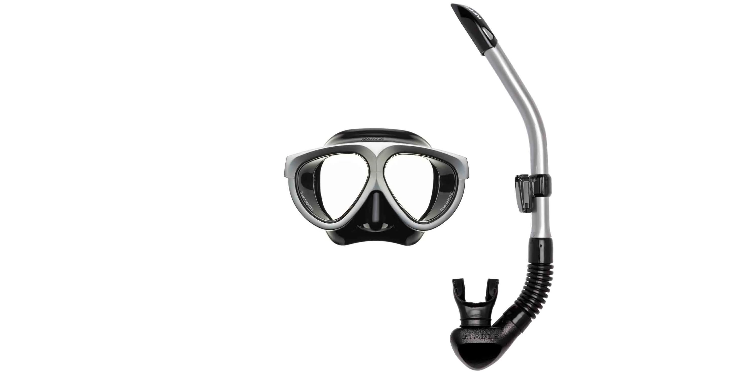 Riffe Mantis Mask w/Stable Snorkel Adventure Collection Kit - Silver