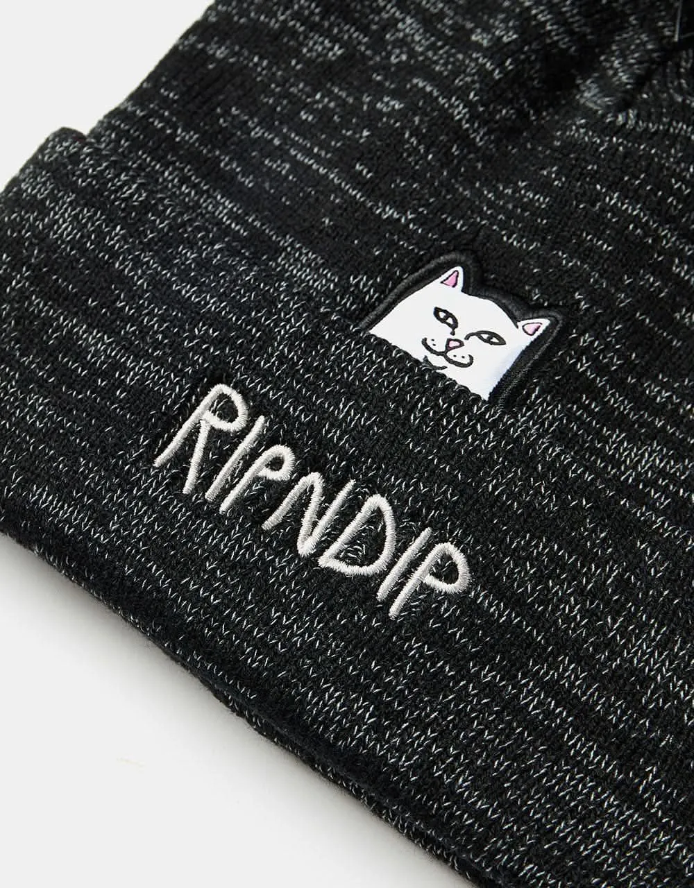 RIPNDIP Lord Nermal Pom Beanie - Black & Charcoal