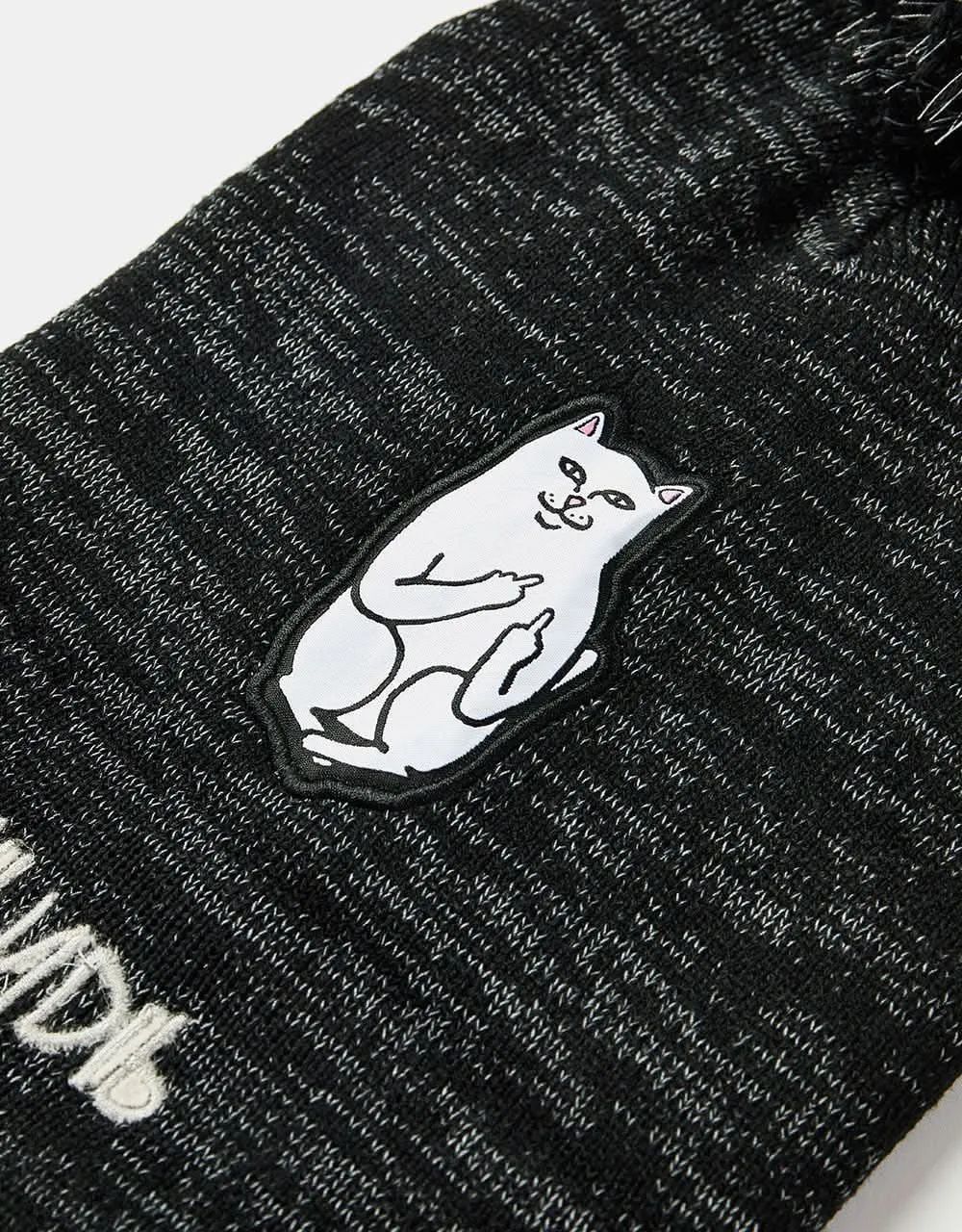 RIPNDIP Lord Nermal Pom Beanie - Black & Charcoal