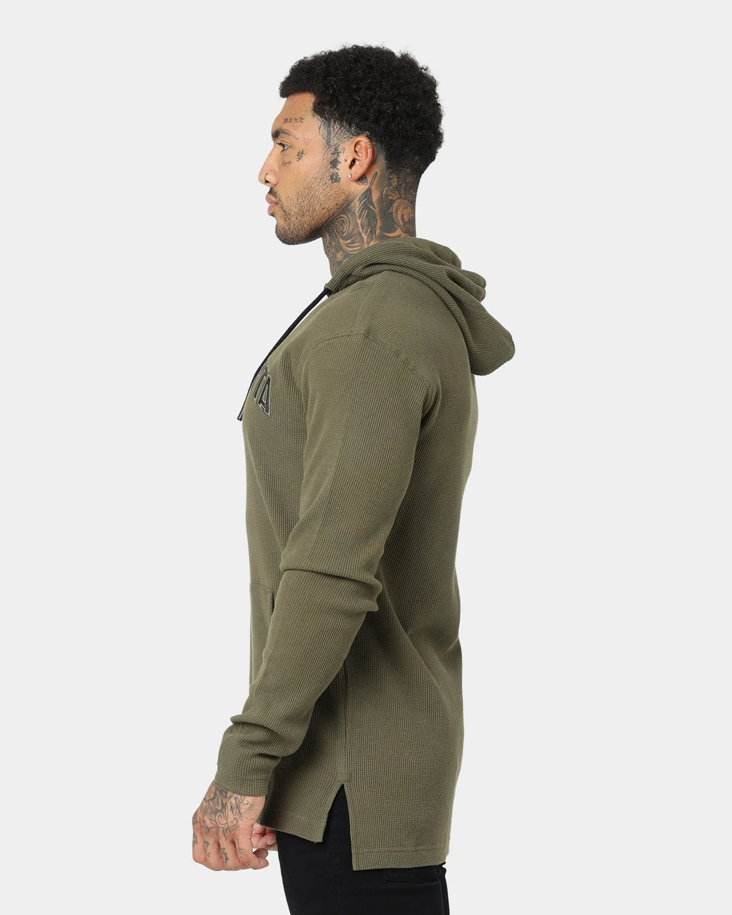 Saint Morta Kingdom Waffle Hoodie Army Green