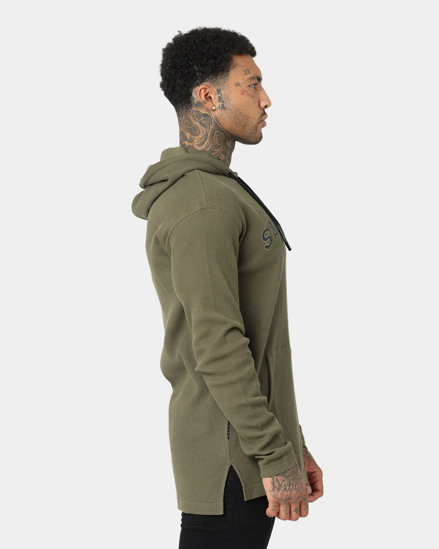 Saint Morta Kingdom Waffle Hoodie Army Green