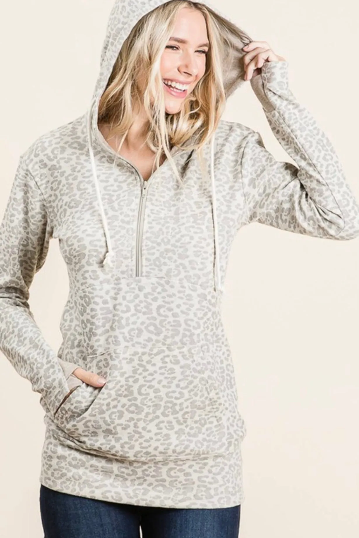 Shimmer Animal Thumbhole Hoodie