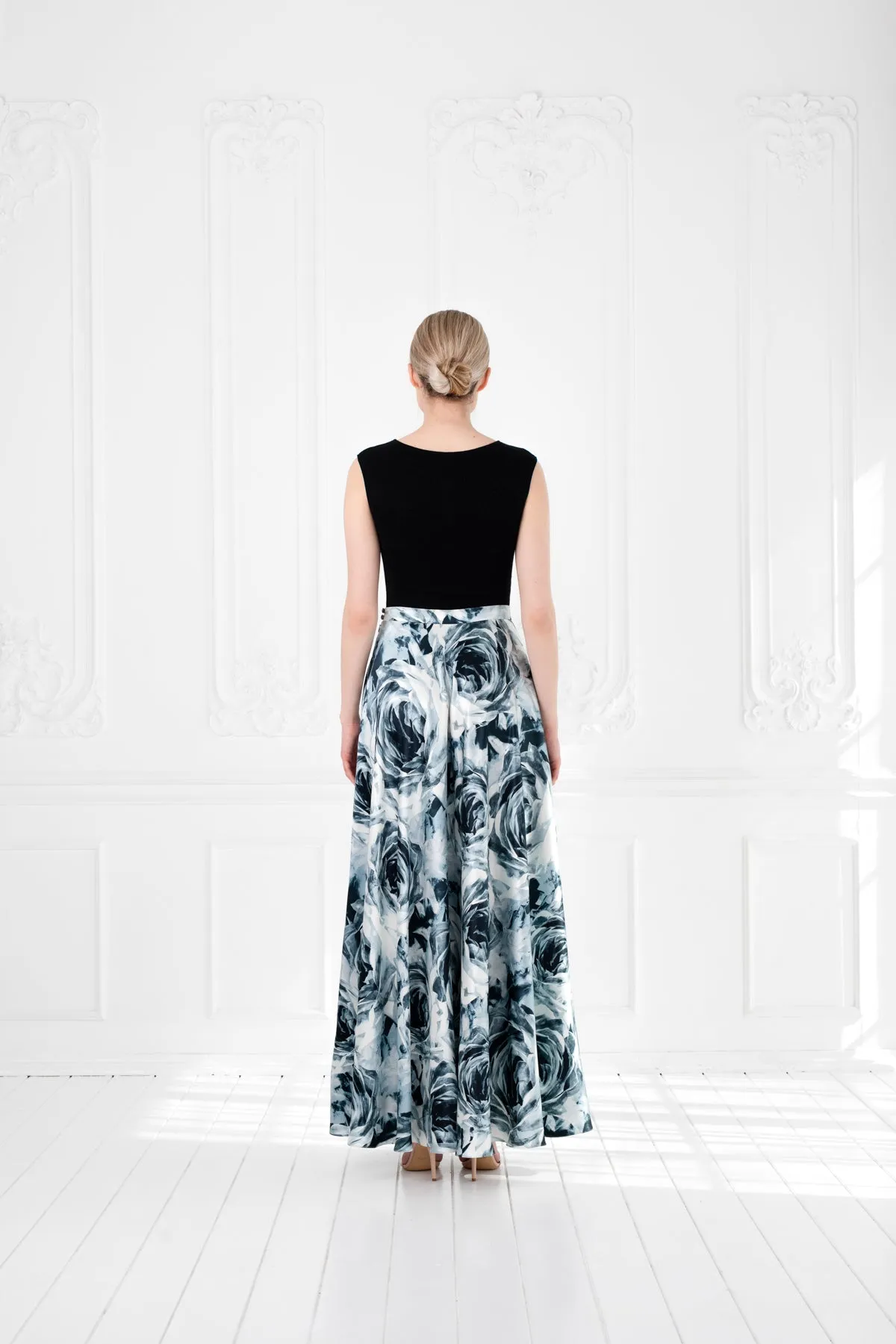 SILENE ROSE SILK MAXI SKIRT