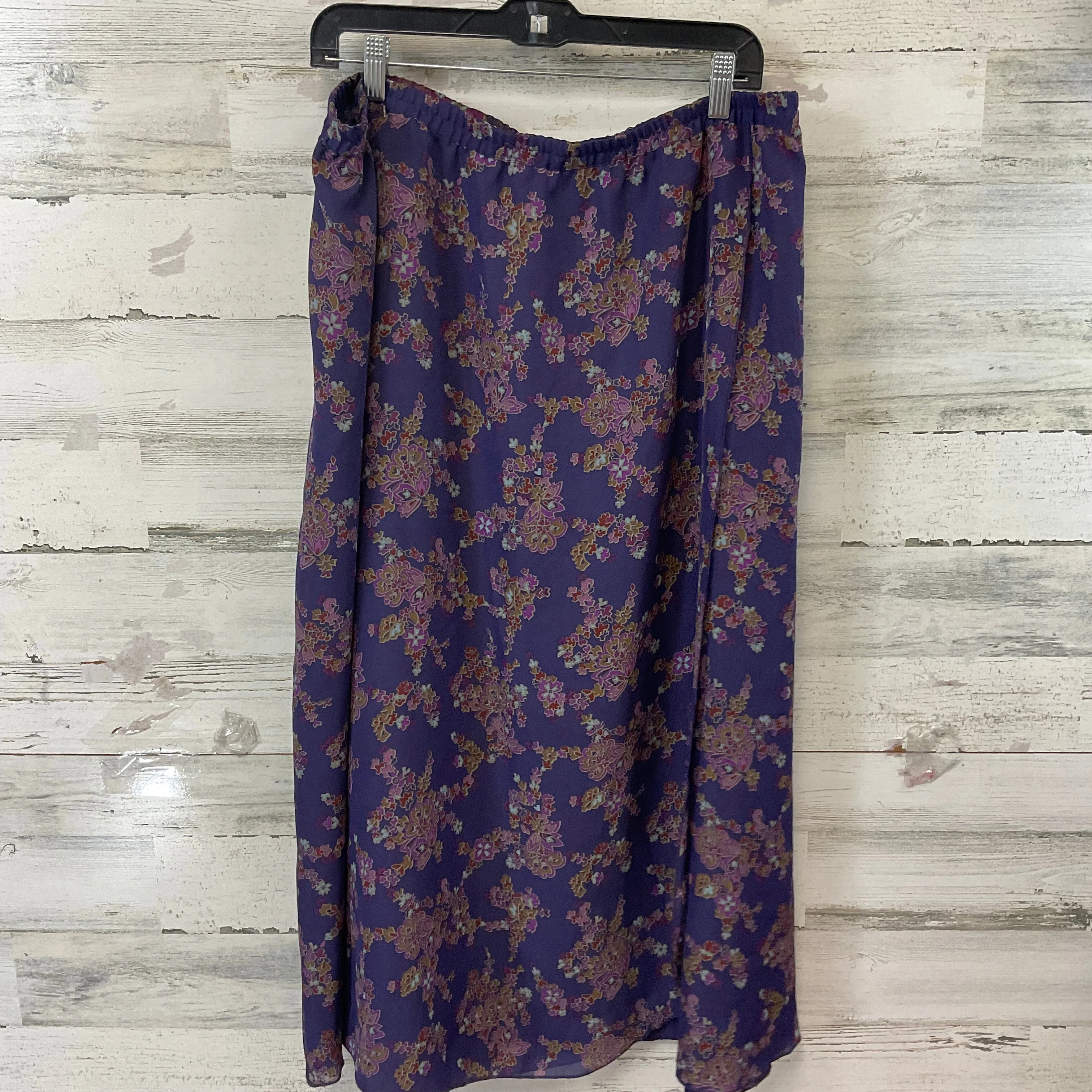 Skirt Maxi Reversible By Coldwater Creek In Purple, Size: Xl