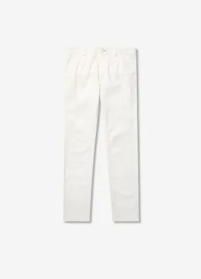 Slim Fit Cotton Stretch Chinos White