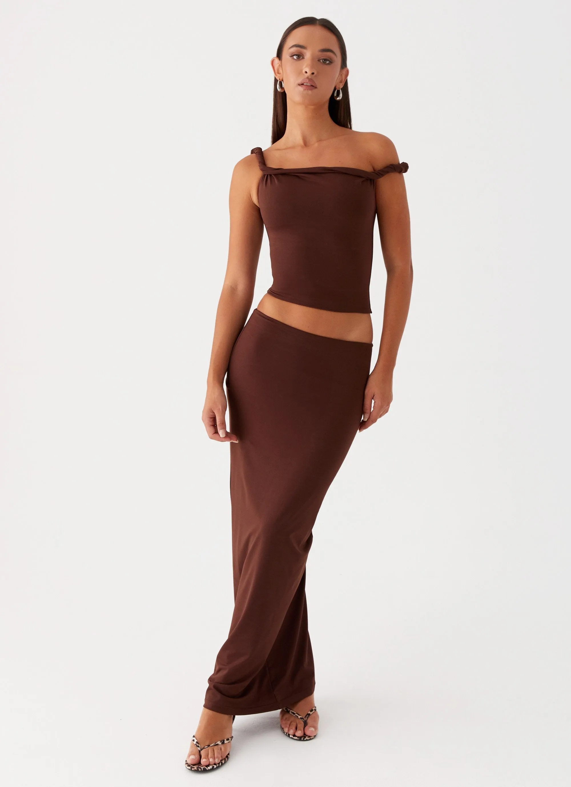 Solace Soul Maxi Skirt - Chocolate