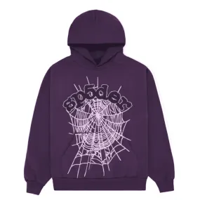 Sp5der 'Purple' Web Hoodie