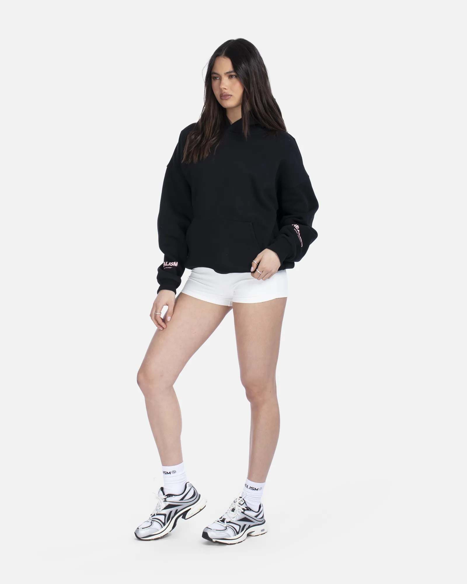 SSS REALISM COURT BOXY HOODIE MIDNIGHT PEACH