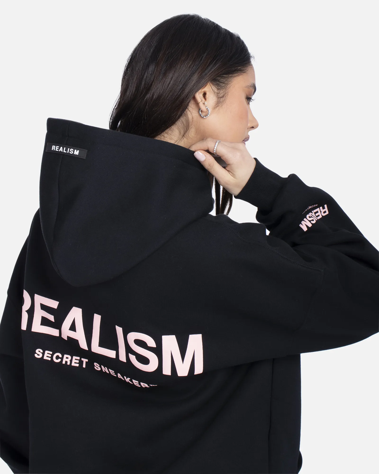 SSS REALISM COURT BOXY HOODIE MIDNIGHT PEACH