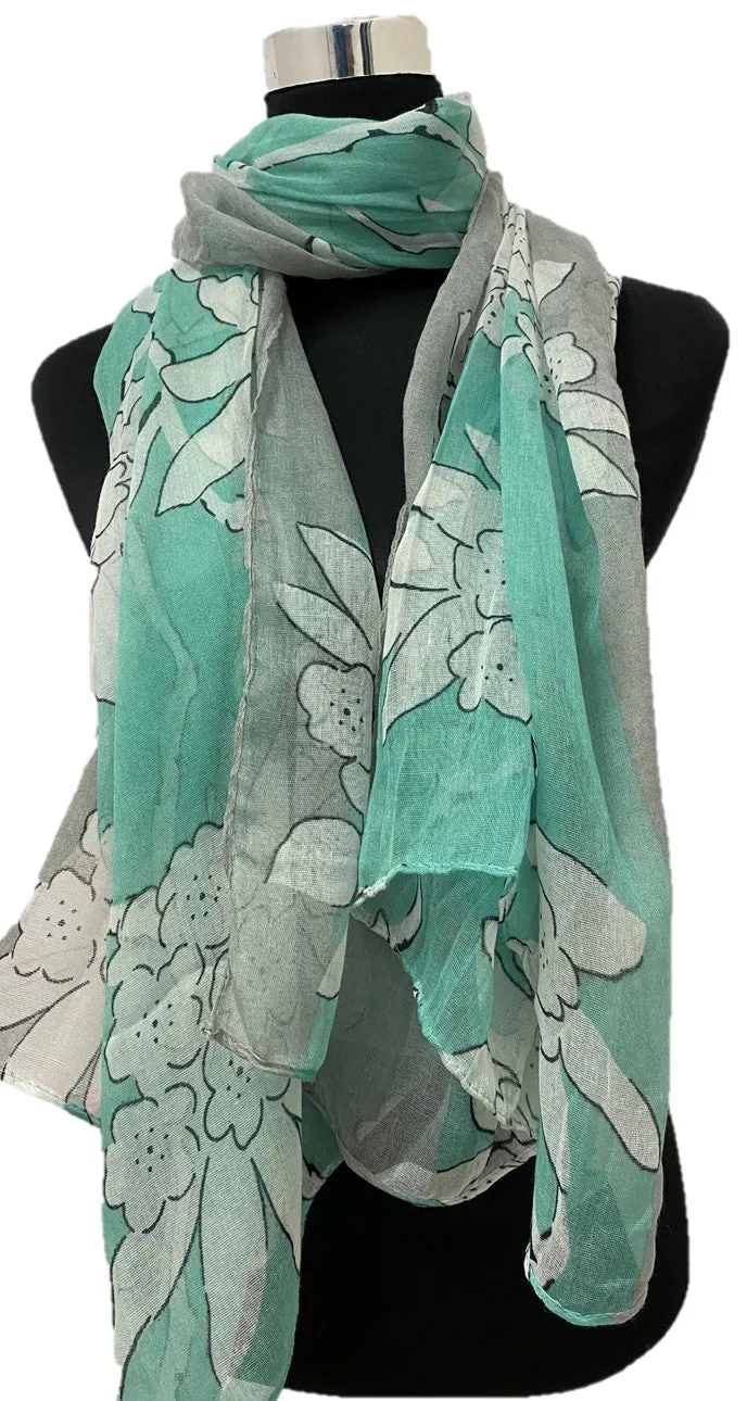 Summer Green Viscose Printed