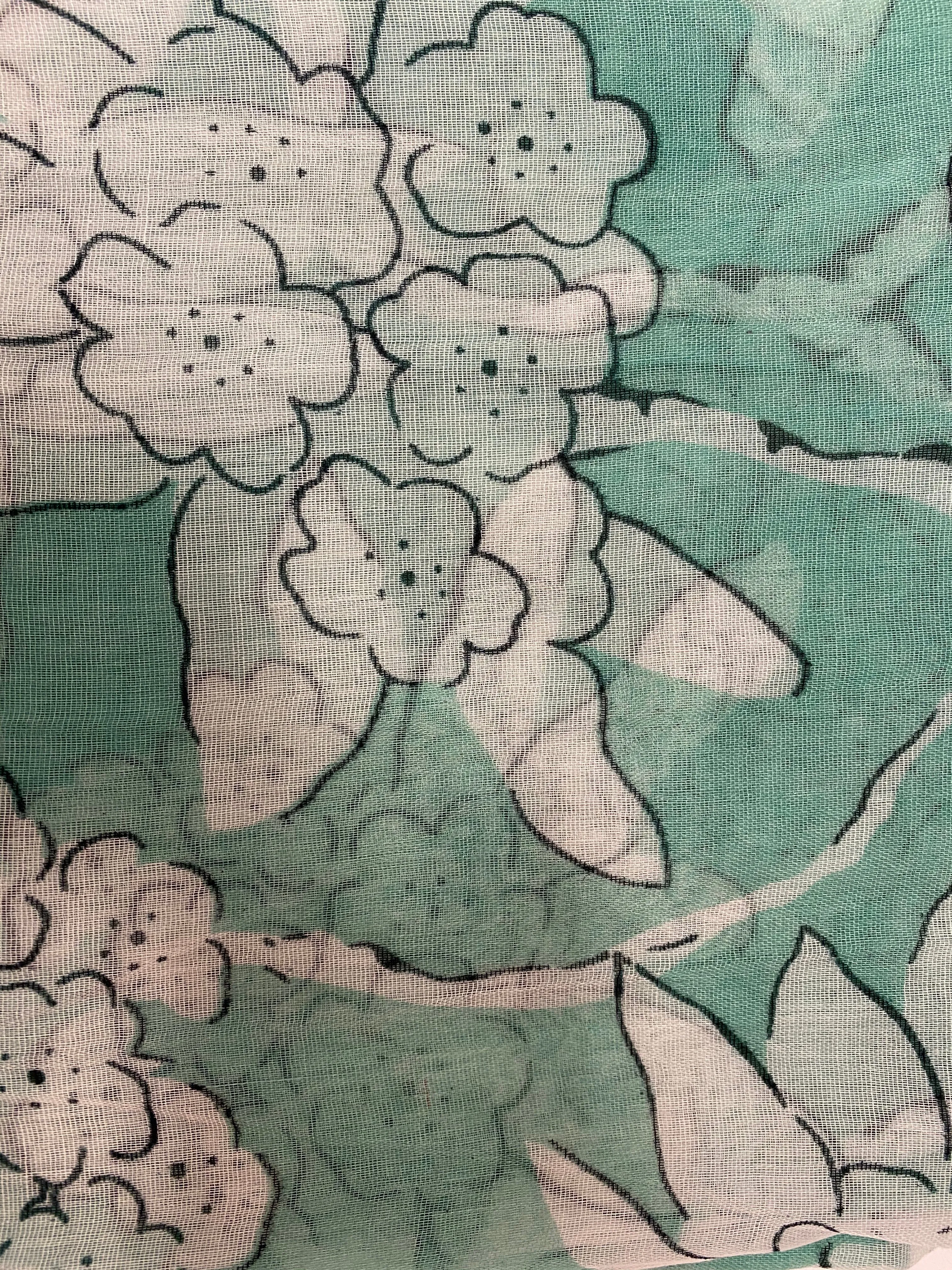 Summer Green Viscose Printed