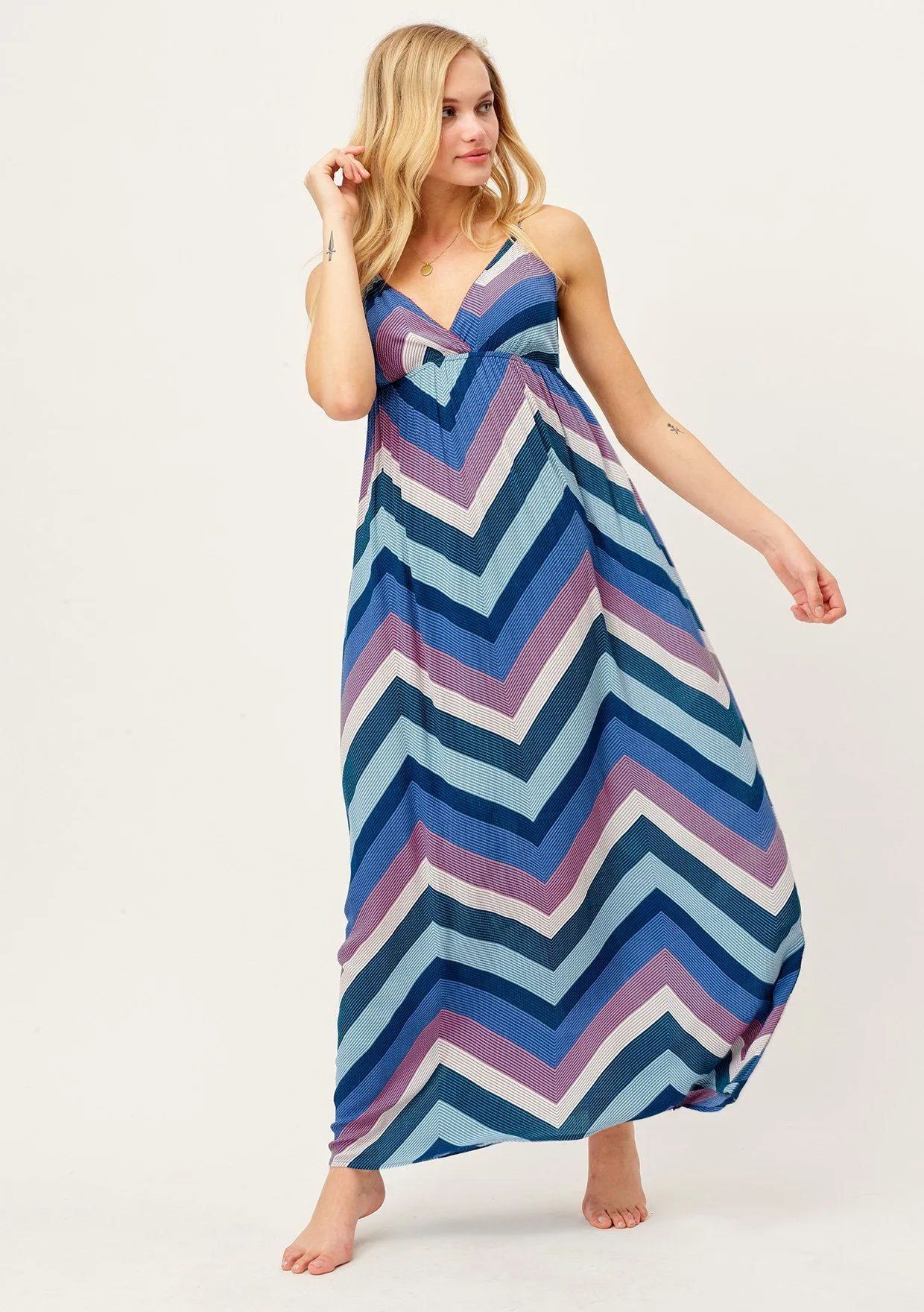 Summer Stripes Flattering Maxi Dress