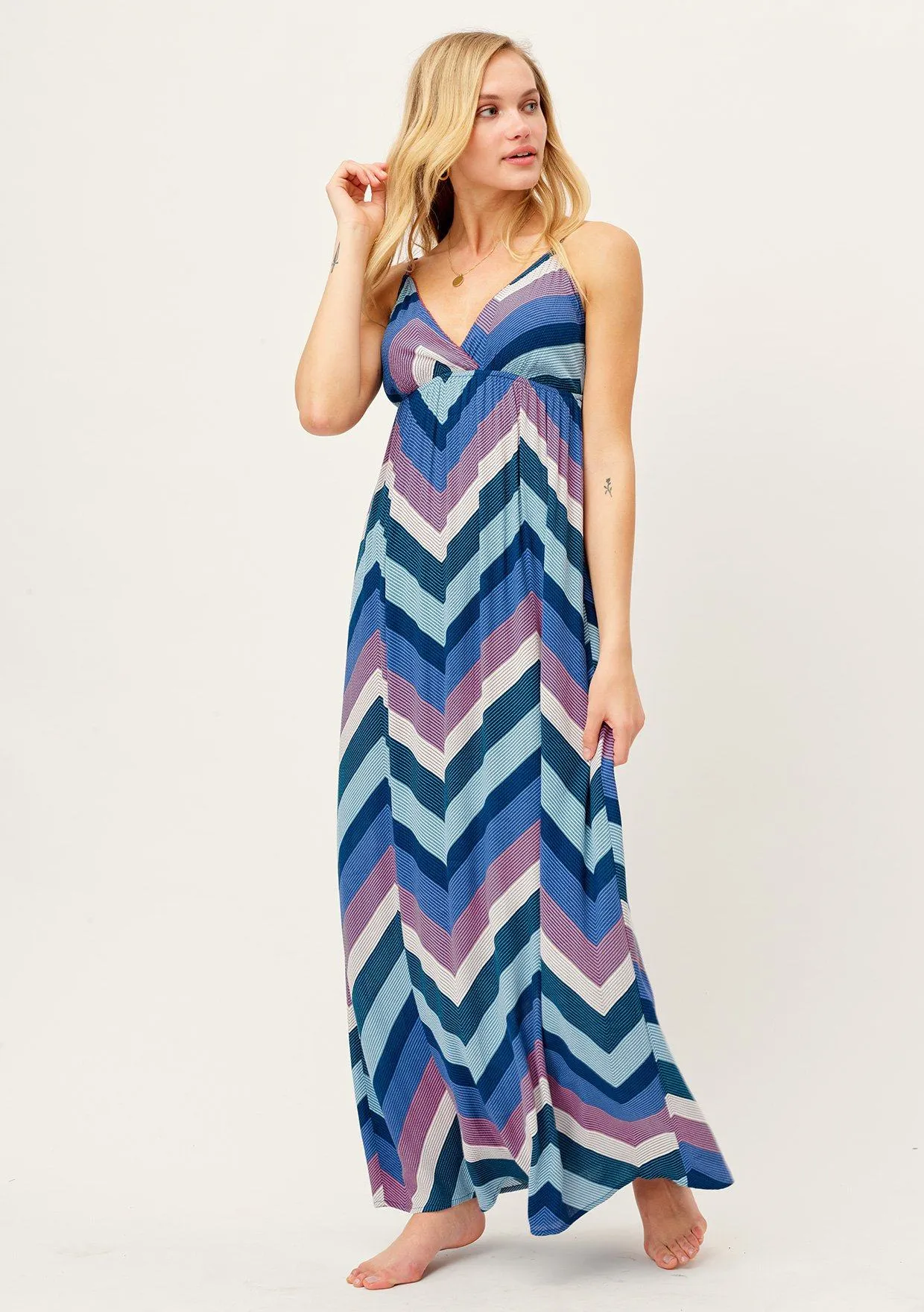 Summer Stripes Flattering Maxi Dress