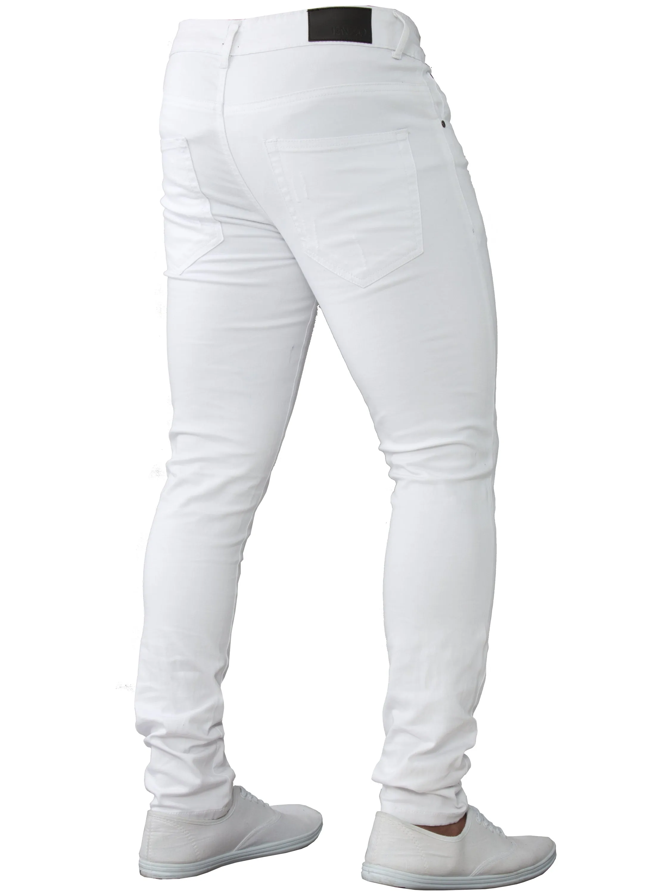 Super Skinny Stretch Rip & Repair Slim Jeans | Enzo Designer Menswear