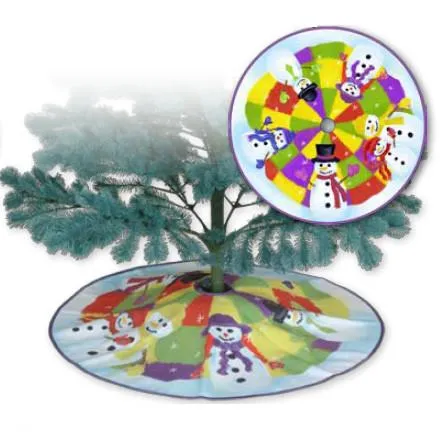 Table Top Christmas Tree Skirt - Welcome Snowmen